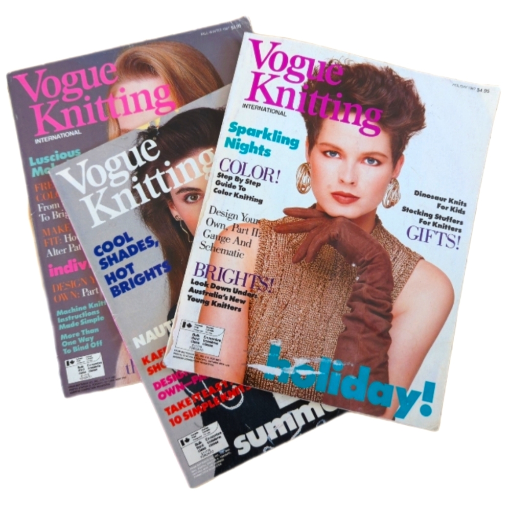 3 Vogue Knitting International Magazines